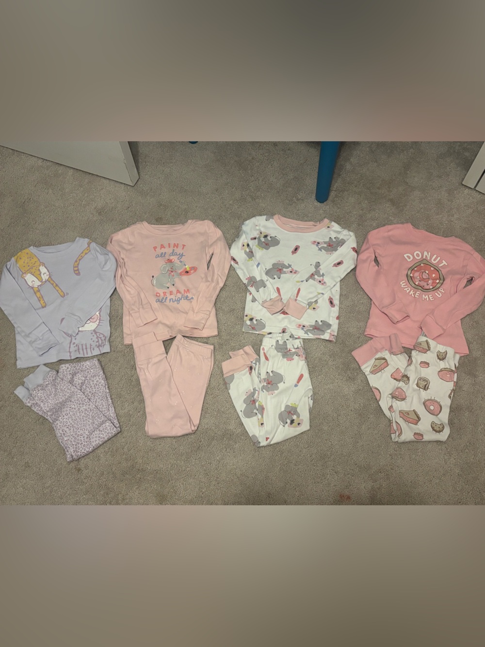 Carter's 4t/4A Kids Pajama Set Bundle